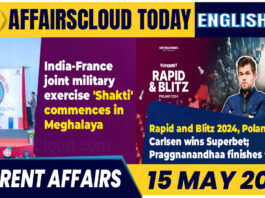 Current Affairs 15 May 2024 English