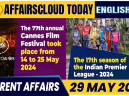 Current Affairs 29 May 2024 English