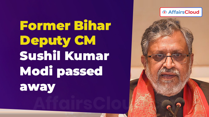 Former Bihar Deputy CM Sushil Kumar Modi passes away