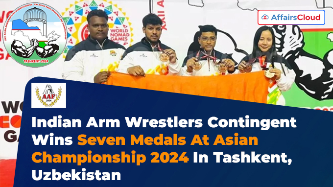 Indian Arm Wrestlers Contingent Wins Seven Medals At Asian Championship 2024 In Tashkent, Uzbekistan