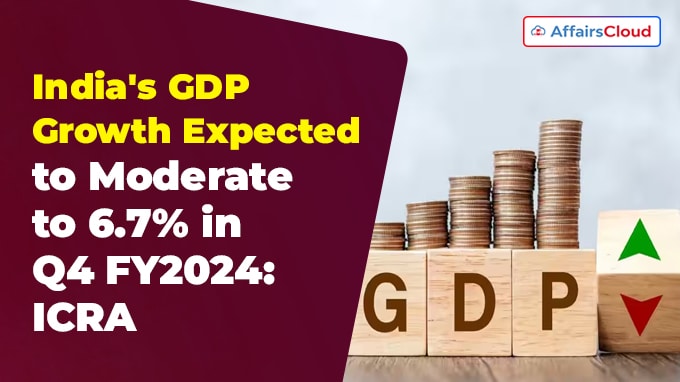 India's GDP Growth Expected to Moderate to 6.7% in Q4 FY2024