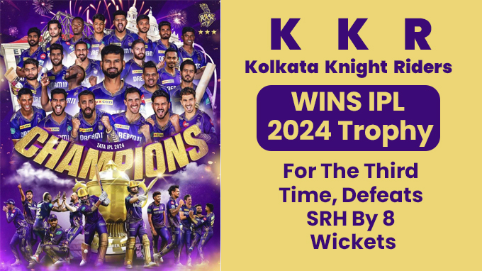 KKR WINS IPL 2024 Trophy
