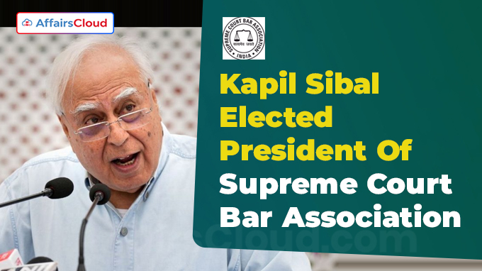 Kapil Sibal Elected President Of Supreme Court Bar Association