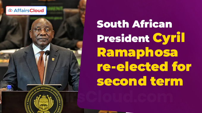 South African President Cyril Ramaphosa re-elected for second term