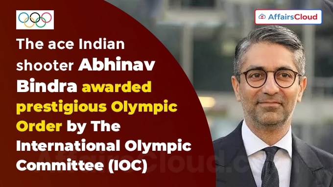 Abhinav Bindra awarded prestigious Olympic Order by IOC
