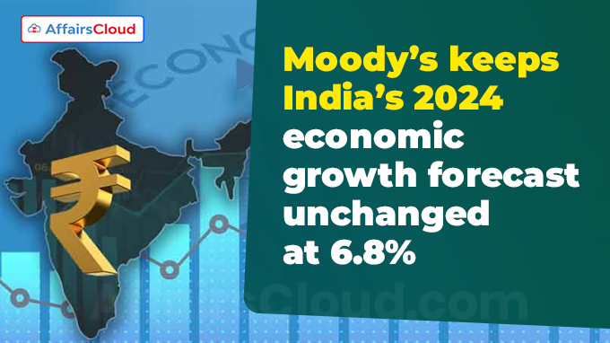 Moody’s keeps India’s 2024 economic growth forecast unchanged at 6.8%