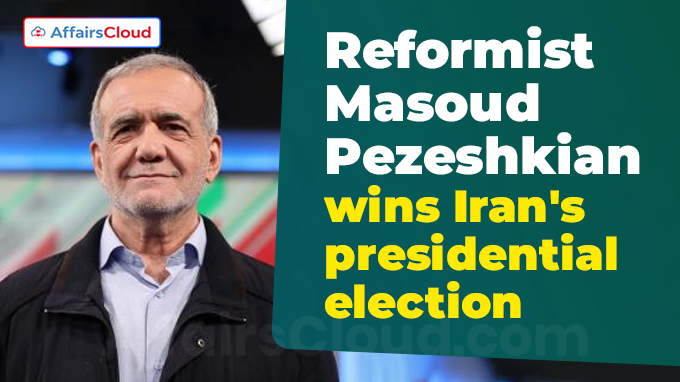Reformist Masoud Pezeshkian wins Iran's presidential election