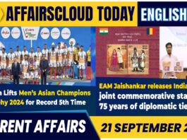 Current Affairs 21 September 2024 English