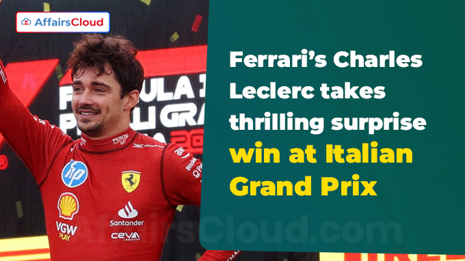 Ferrari’s Charles Leclerc takes thrilling surprise win at Italian Grand Prix