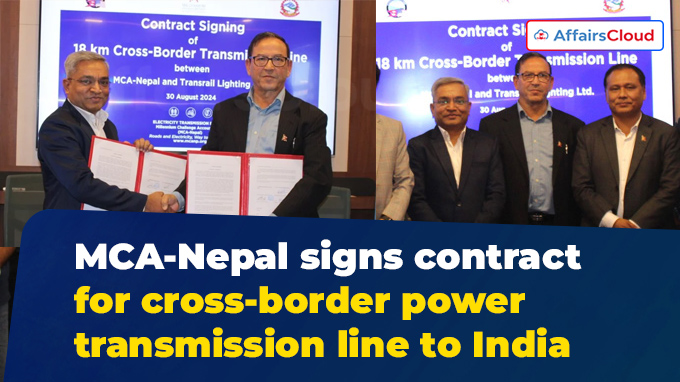 MCA-Nepal signs contract for cross-border power transmission line to India