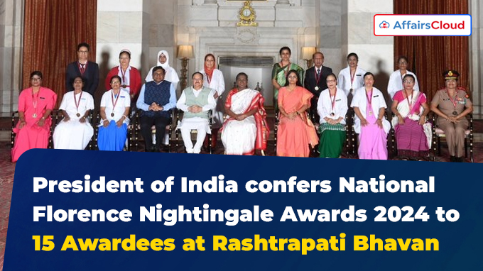 President of India confers National Florence Nightingale Awards 2024