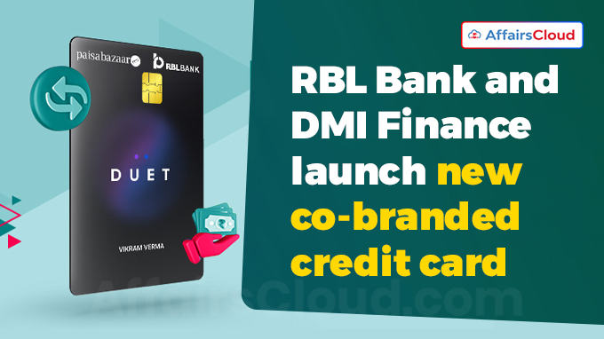 RBL Bank and DMI Finance launch new co-branded credit card