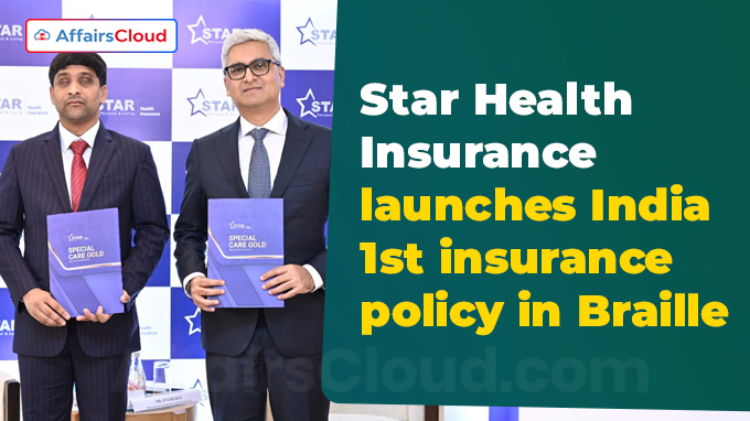 Star Health Insurance launches India 1st insurance policy in Braille