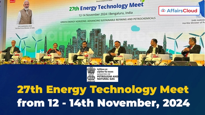 27th Energy Technology Meet from 12-14th November, 2024