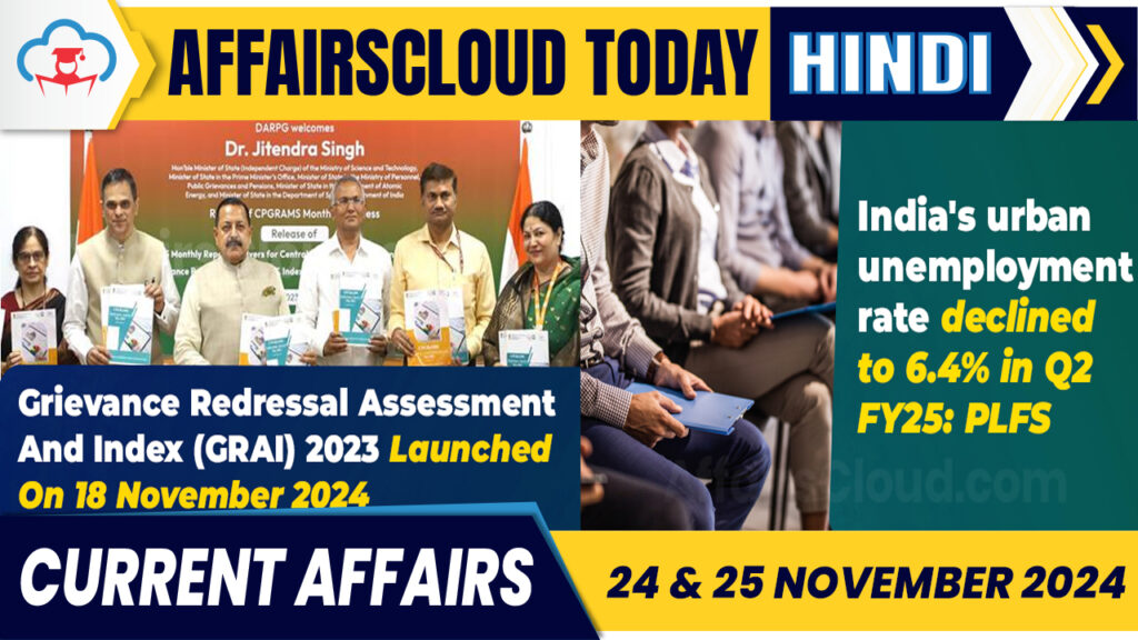 Current Affairs 24 & 25 November 2024 Hindi