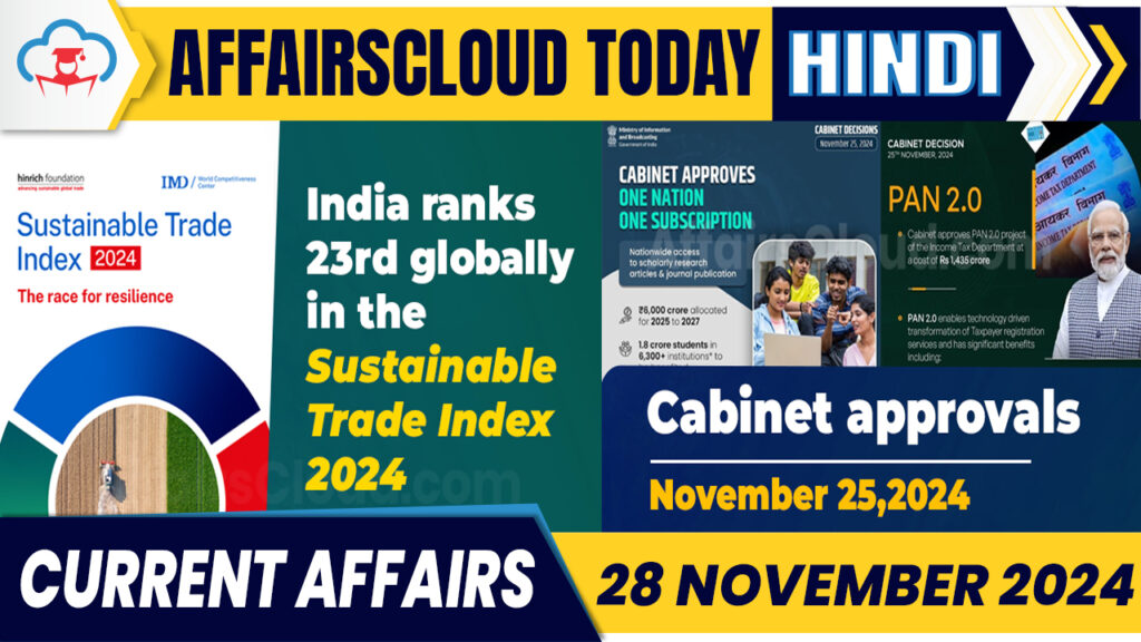 Current Affairs 28 November 2024 Hindi
