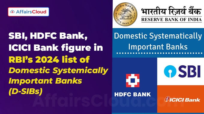 SBI, HDFC Bank, ICICI Bank figure in RBI’s 2024 list of (D-SIBs)