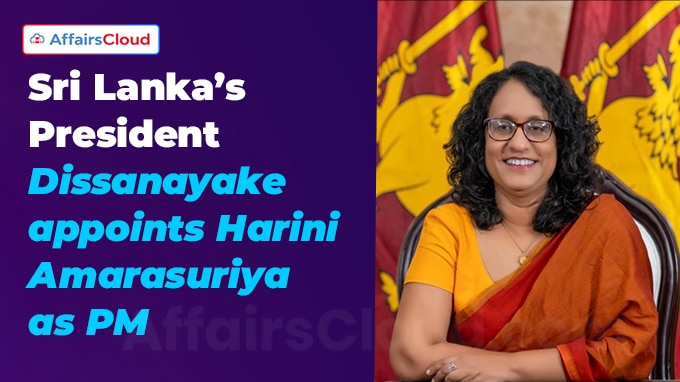Sri Lanka’s President Dissanayake appoints Harini Amarasuriya as PM