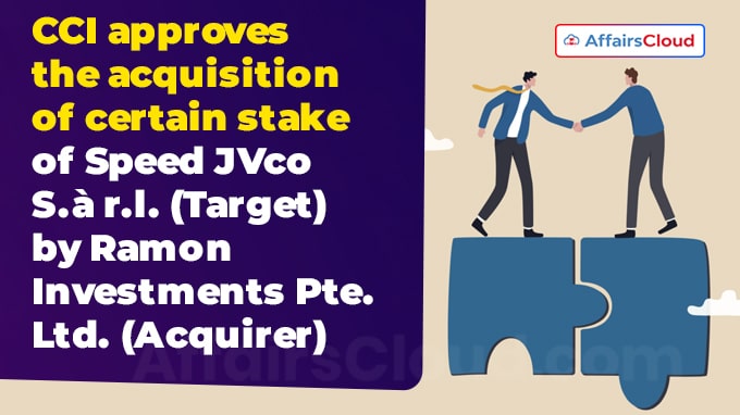 CCI approves the acquisition of certain stake of Speed JVco S.à r.l.