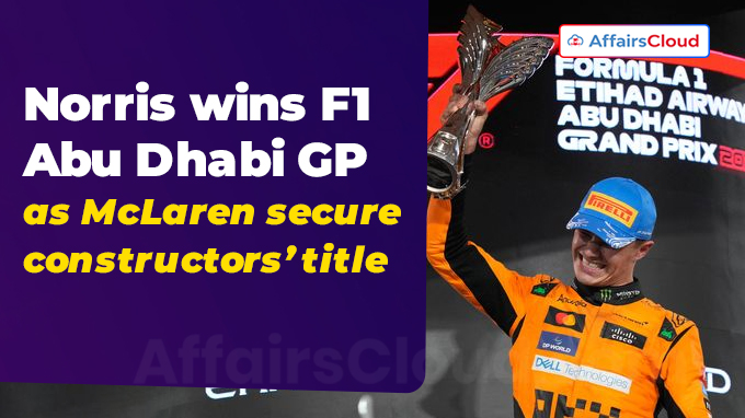 Norris wins F1 Abu Dhabi GP as McLaren secure constructors’ title