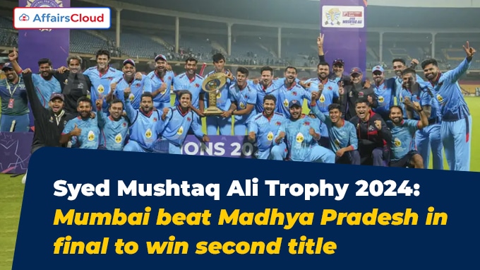 Syed Mushtaq Ali Trophy 2024 Mumbai beat Madhya Pradesh in final to win second title