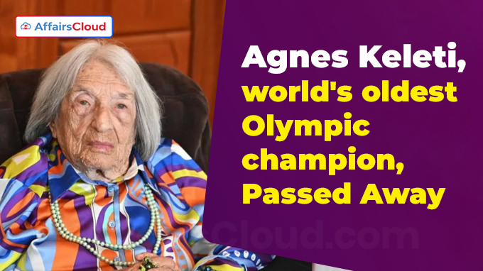 Agnes Keleti, world's oldest Olympic champion, dies at 103