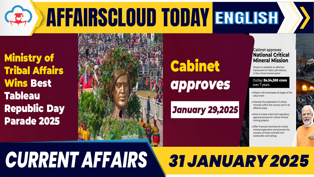 Current Affairs 31 Jan 2025 English Current Affairs 31 Jan 2025 English