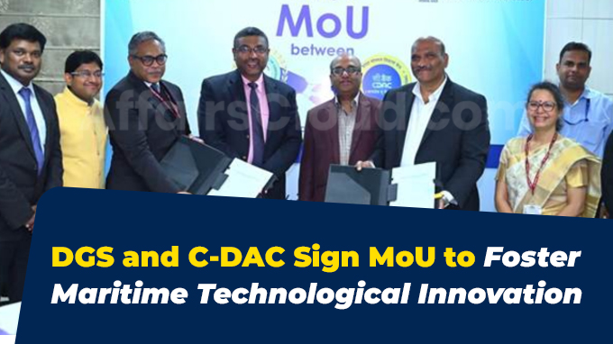 DGS and C-DAC Sign MoU to Foster Maritime Technological Innovation