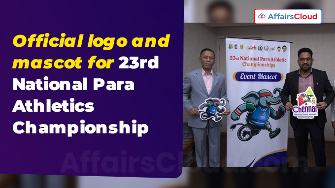 Official logo and mascot for 23rd National Para Athletics Championship