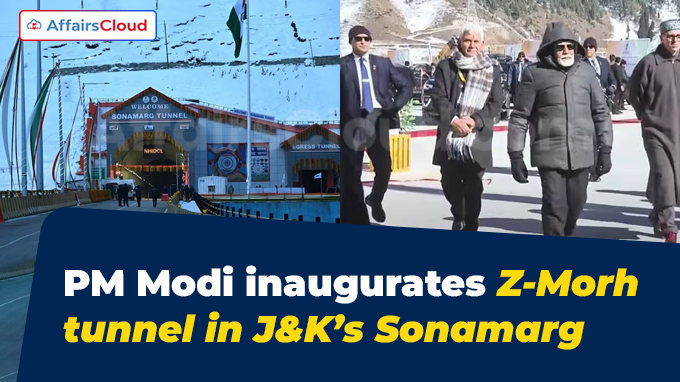 PM Modi inaugurates Z-Morh tunnel in J&K’s Sonamarg