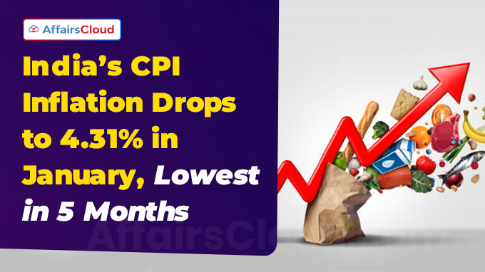 India’s CPI Inflation Drops to 4