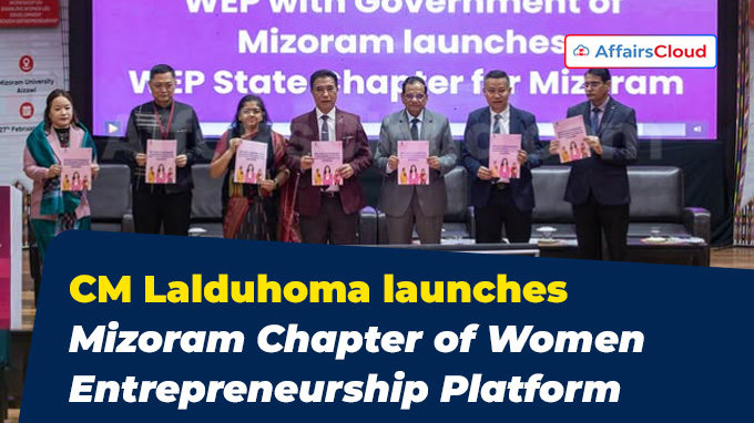 CM Lalduhoma launches Mizoram Chapter of Women Entrepreneurship Platform