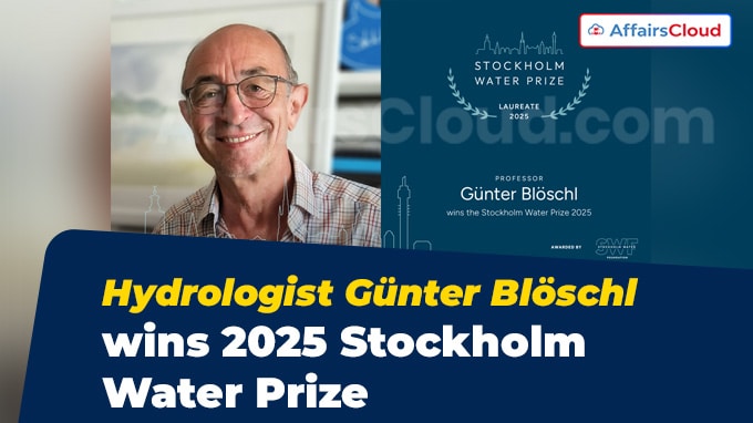 Hydrologist Günter Blöschl wins 2025 Stockholm Water Prize