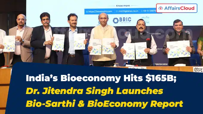 India’s Bioeconomy Hits $165B Dr. Jitendra Singh Launches Bio-Sarthi & BioEconomy Report