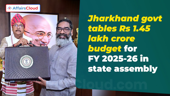 Jharkhand govt tables Rs 1.45 lakh crore budget for FY 2025-26 in state assembly