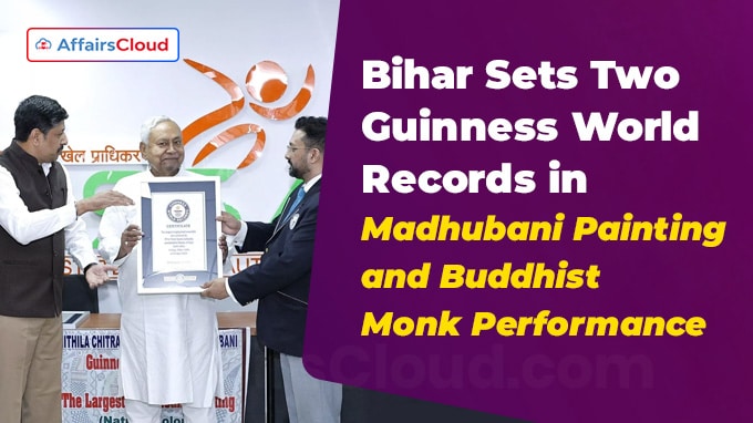 Bihar Sets Two Guinness World Records in Madhubani Painting and Buddhist Monk Performance