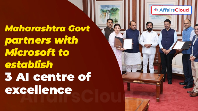 Maharashtra Govt partners with Microsoft to establish 3 AI centre of excellence