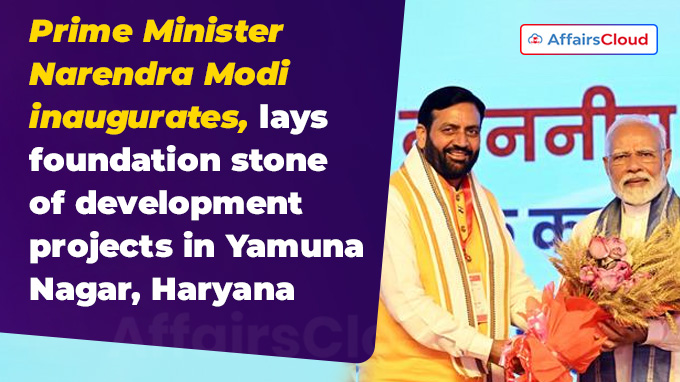 Prime Minister Shri Narendra Modi inaugurates, lays foundation stone