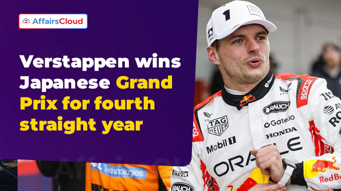 Verstappen wins Japanese Grand Prix for fourth straight year