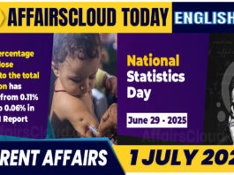 Current Affairs 1 July 2025 English