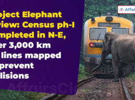 Project Elephant review Census ph-I completed in N-E, over 3,000 km rly lines mapped to prevent collisions