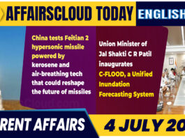 Current Affairs 4 July 2025 English
