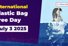 अंतर्राष्ट्रीय प्लास्टिक बैग मुक्त दिवस 2025 – 3 जुलाई International Plastic Bag Free Day - July 3 2025