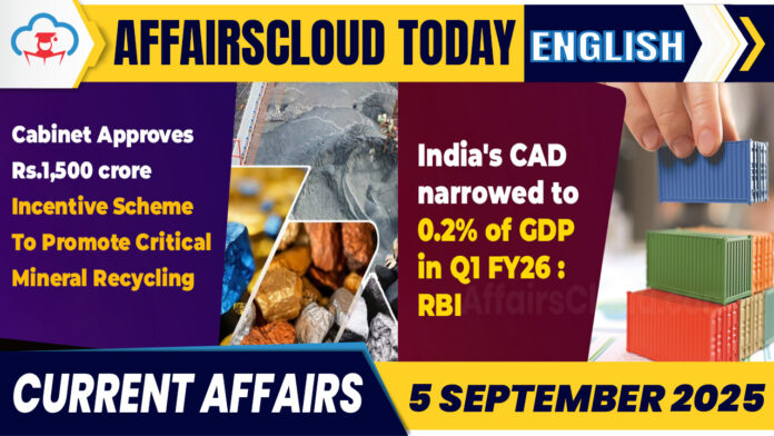 Current Affairs 5 Sep 2025 English