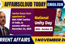 Current Affairs 1 November 2025