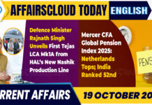Current Affairs 19 October 2025