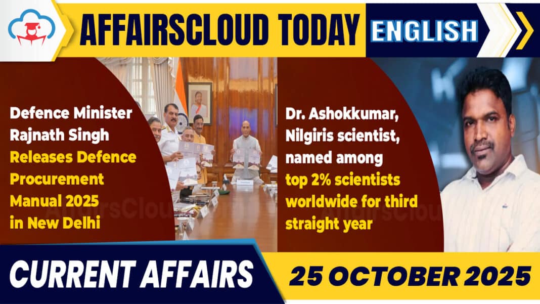 Current Affairs 25 October 2025