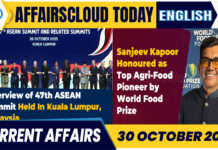 Current Affairs 30 October 2025