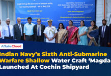 CSL Launches 6th ASWC SWC ‘INS ‘Magdala’ in Kochi, Kerala