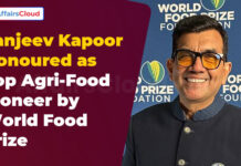 विश्व खाद्य पुरस्कार ने पद्मश्री से सम्मानित शेफ संजीव कपूर को ‘शीर्ष कृषि-खाद्य अग्रदूत’ के रूप में सम्मानित किया